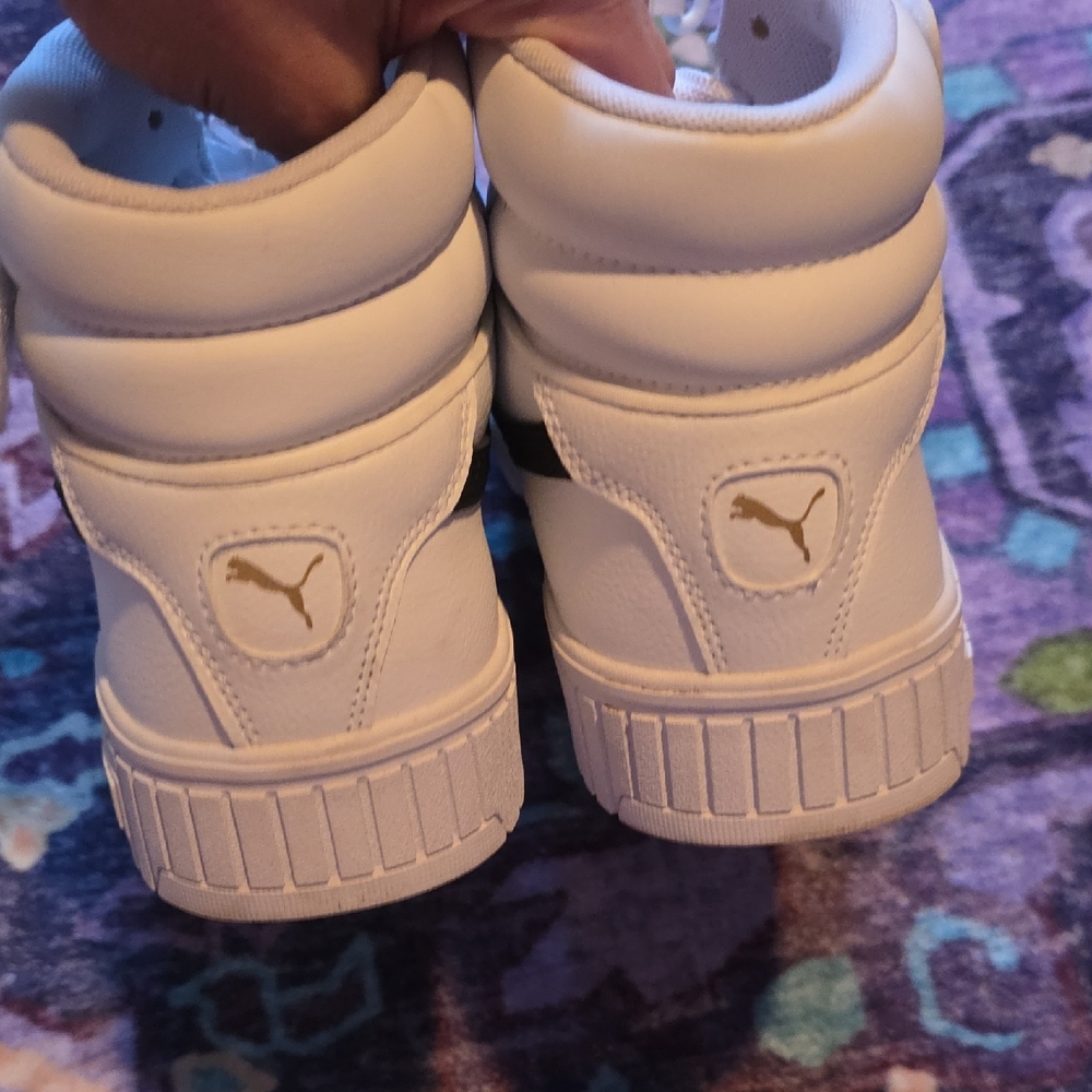 Womens Puma High-Top Sneakers - White - Picture 9 of 10